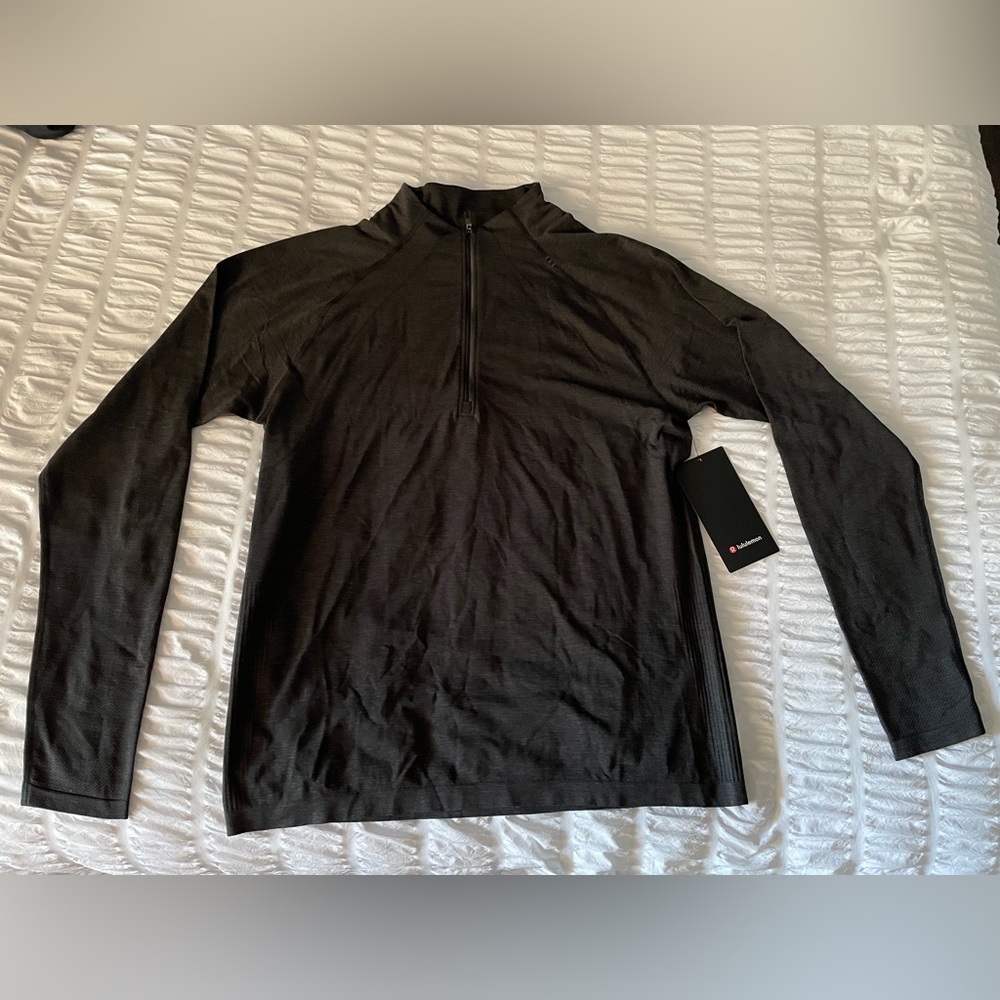 Men’s Black Lululemon Metal Vent Tech Midweight Half Zip 2.0